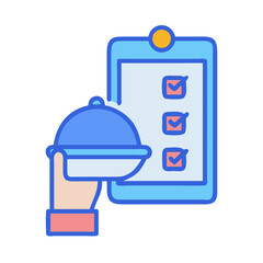 Food Order Confirmation and Delivery Checklist Symbol