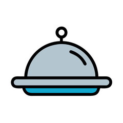 Elegant Silver Cloche Food Serving Tray on Black