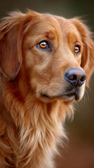 Portrait of an ambereyed canine companion