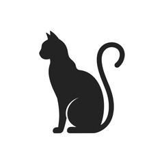  black cat on white background,  star cat photo vector jpg, Logo, icon design, photo, wallpaper, theme.