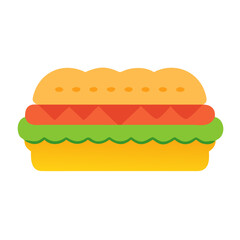 Stylized Hamburger Icon on Black Background, Vector Illustration
