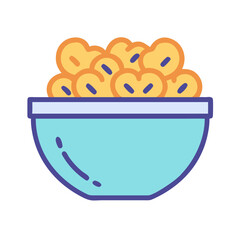 Bowl of Soybeans: Healthy Eating Icon Graphic Design