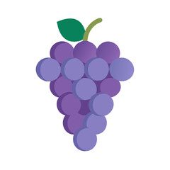 Stylized Purple Grapes Illustration on Black Background