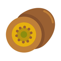 Delicious Kiwi Fruit Vector Graphic on Black Background