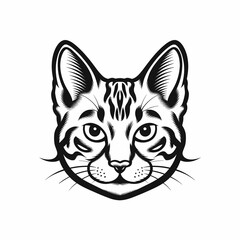black cat on white background,  cat photo vector jpg, Logo, icon design, photo, wallpaper, theme smiling.