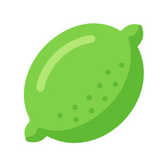 Vibrant Green Lime on Black Background Illustration