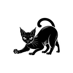 black cat on white background,  cat photo vector jpg ,Logo, icon design, photo, wallpaper, theme.