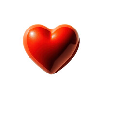 Fototapeta premium Heart shaped object casts a long shadow on a white background during bright daylight, heart shaped object with a long shadow, white background