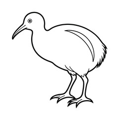 Fototapeta premium kiwi bird silhouette vector 