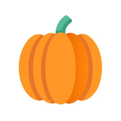 Minimalist Pumpkin Illustration on Black Background for Halloween