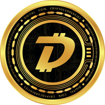 digibyte-dgb virtual currency logo. vector illustrations. 3d illustrations.
