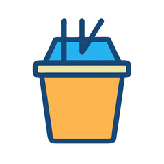 Icon of a take out food container concept