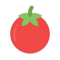 Red tomato vector illustration isolated on black background