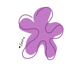 Abstract Purple Flower Vector Illustration