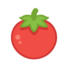 Vibrant Red Tomato Isolated on Black Background Illustration