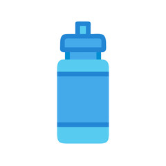 Blue water bottle illustration on a black background