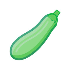 Illustrated Zucchini on Black Background: Fresh Vegetable Art