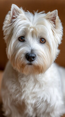 West Highland Terriers Intimate CloseUp Portrait