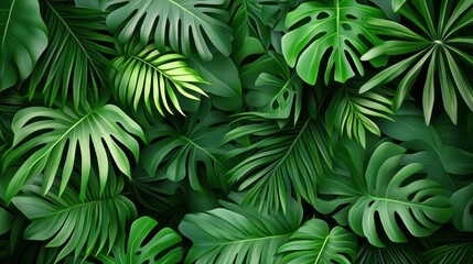 Lush tropical foliage background (1)
