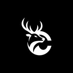 letter C deer logo