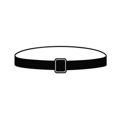 black leather belt