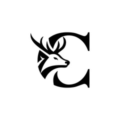 letter C deer logo