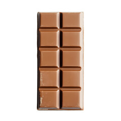 Delightful milk chocolate bar on a clean Transparent background showcasing its smooth texture and perfect square design, Milk Chocolate Bar, PNG background