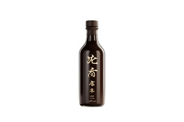 Premium Dark Brown Glass Bottle of Asian Inspired Drink