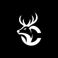 letter C deer logo