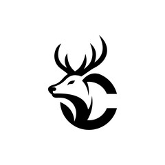 letter C deer logo