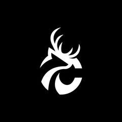 letter C deer logo