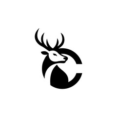 letter C deer logo
