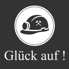 Bergbau-Symbol "Glück auf!"