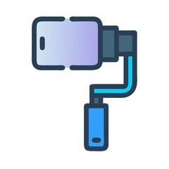 Fototapeta premium Smartphone gimbal icon vector illustration for smooth filming