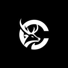 letter C deer logo
