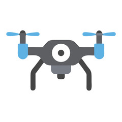 Modern Drone Vector Illustration on Black Background