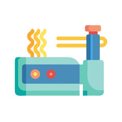 Creative icon of a food dehydrator on black background