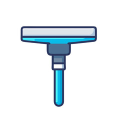Blue squeegee icon for glass and surface cleaning