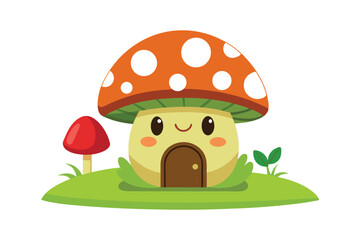 mushrooms in the grass