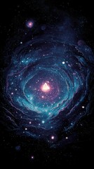 Intricate celestial vortex in cosmic depths.