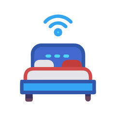 Smart Bed Technology, Wireless Bedroom, Modern Sleep Concept
