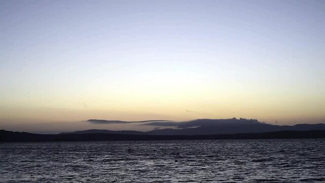 peru parcas bay  at sunset pacific ocean  not people