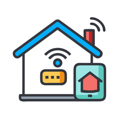 Smart Home System Remote Control Icon