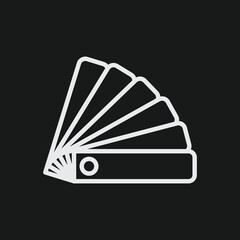 Minimalist Color Swatch Icon Vector Simple Outline Illustration of Palette Samples Graphic