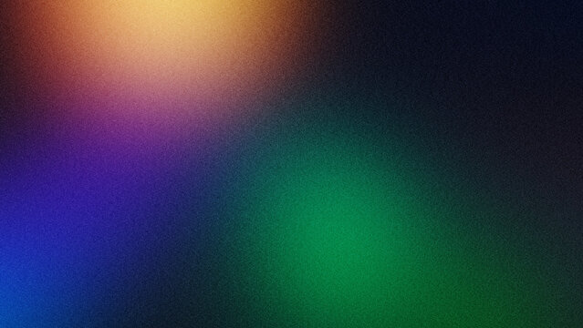 Colorful light leak on black background, design with optical lens flare, abstract grainy texture