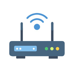 Fototapeta premium Wireless Router Icon: Internet, Networking, and Connectivity Symbol