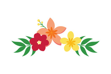 Hibiscus and Plumeria Floral Decoration