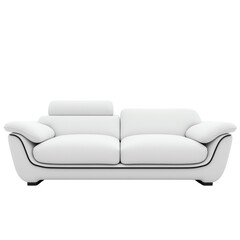 Fototapeta premium Modern minimalist white sofa design.