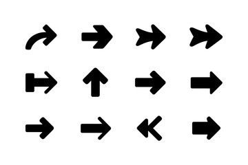 Arrow vector set collection direction navigation ui