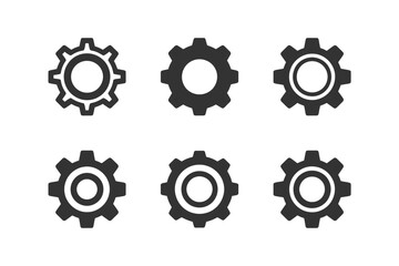 Gear mechanism cogwheel settings and engineering icon